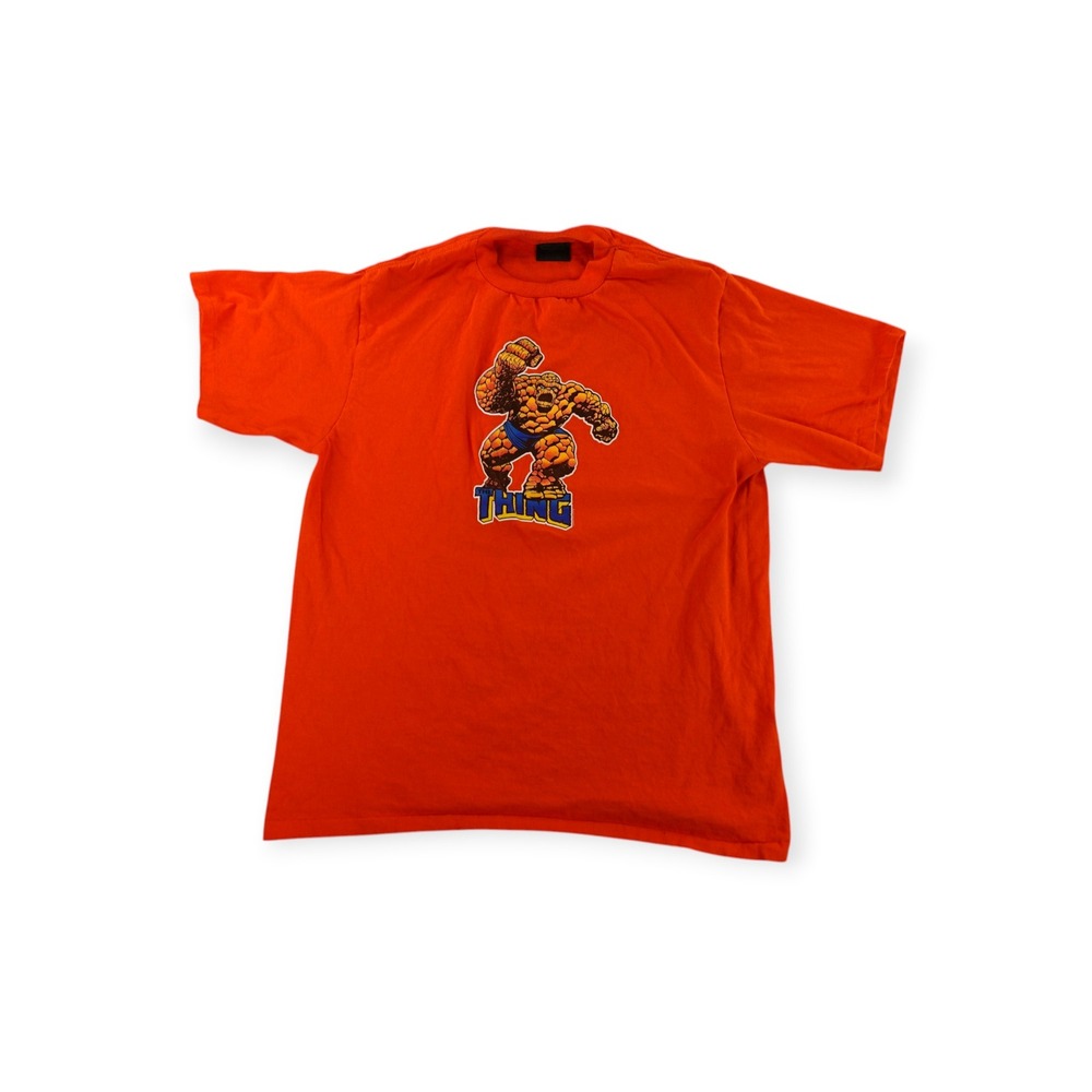 Vintage 90s Marvel The Thing T Shirt Mens Large Orange Changes Single Stitch USA